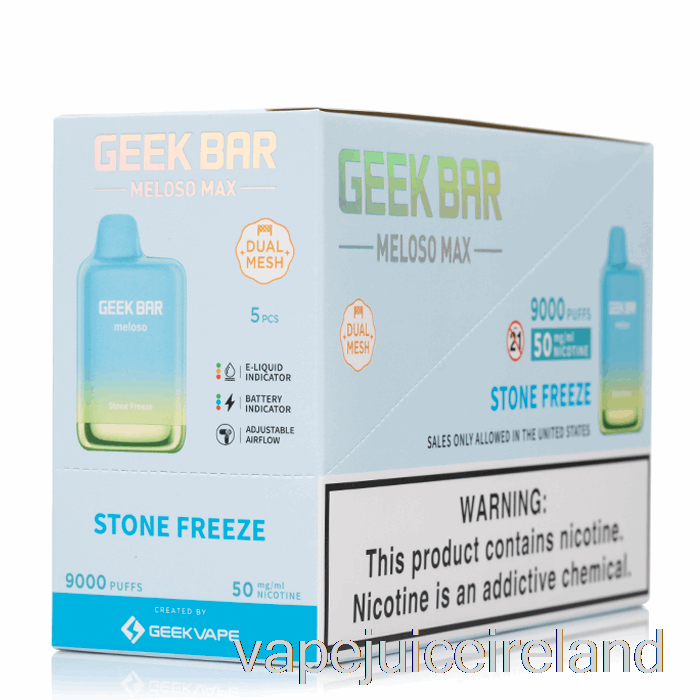 Vape Flavours [5-Pack] Geek Bar Meloso MAX 9000 Disposable